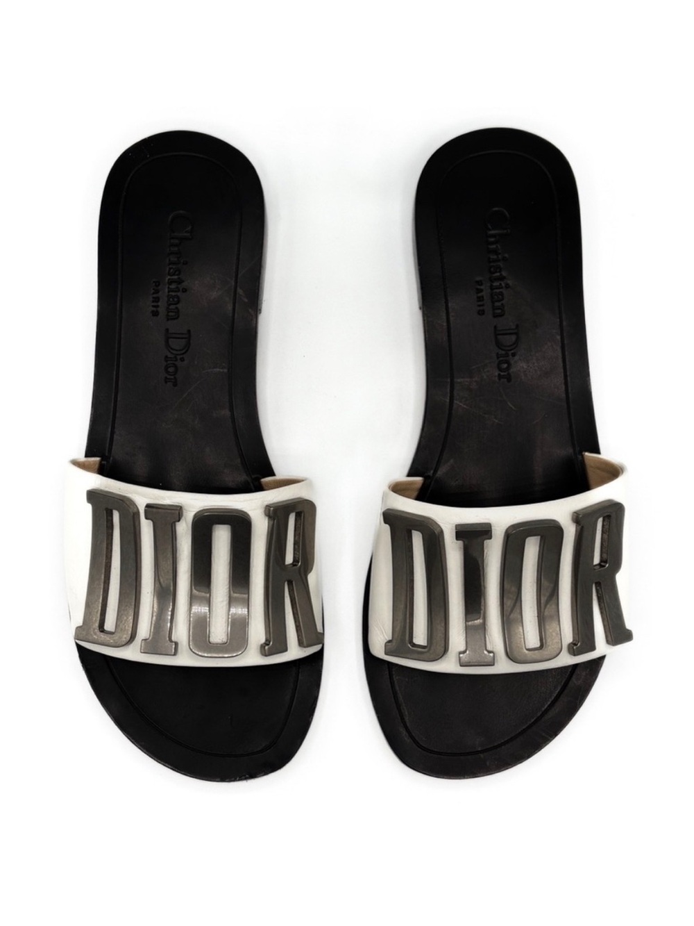 Christian Dior Diorevolution Logo Leather Sandals 36